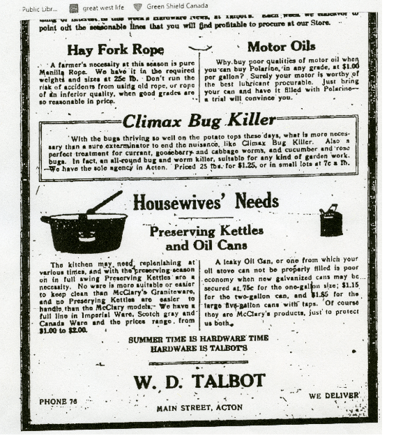 Climax Bug Killer Ad, 1924