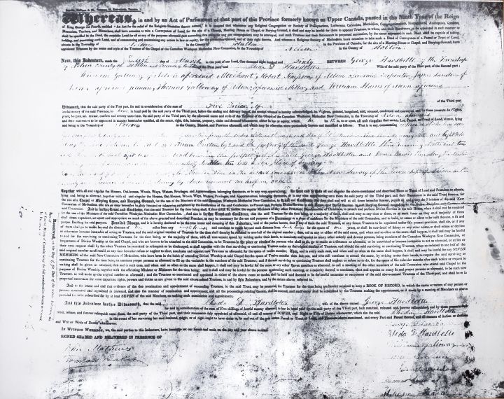 Nelson New Connexion Chapel Deed, 1860
