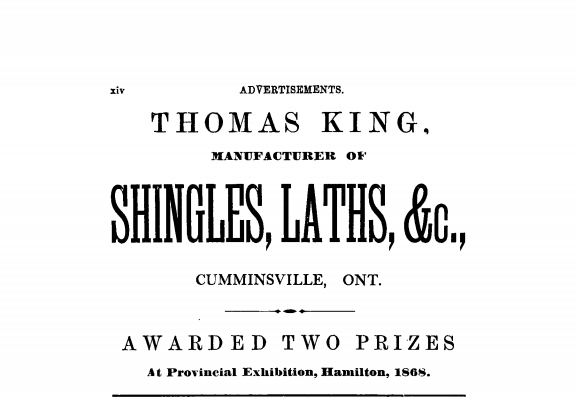 1869 Gazetteer Thomas King